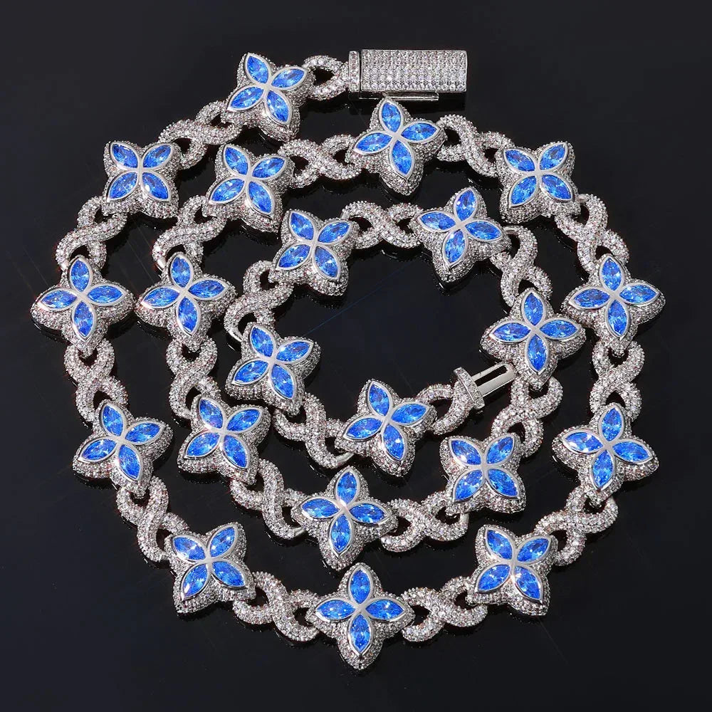 Zircon Infinity Cuban Chain Necklace for Men Choker Style | Caratix Jewelry - CaratixJewelry